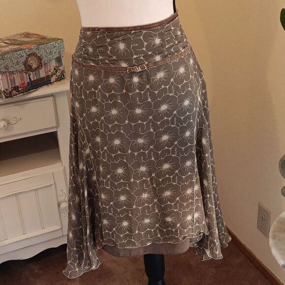 Studio M Silk Skirt. Floral. Silk. Boho - Picture 1 of 10